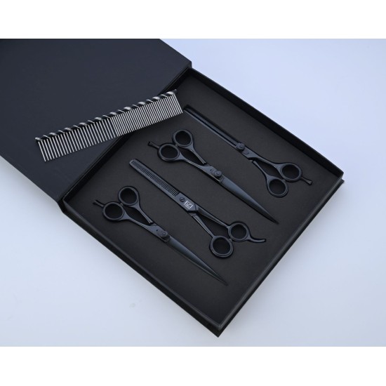 Black Jack 7.5" Pet Grooming Scissors Set