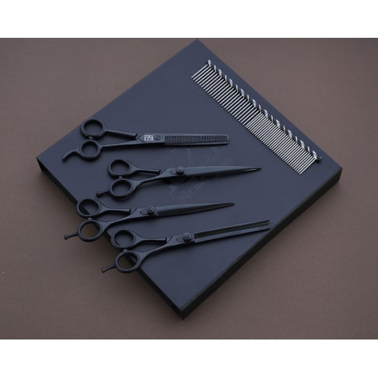 Black Jack 7.5" Pet Grooming Scissors Set