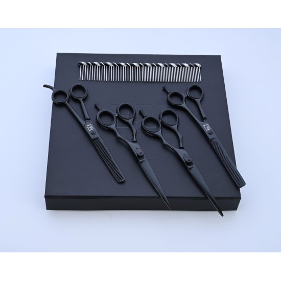Edge Black 7.5" Pet Grooming Scissors Set