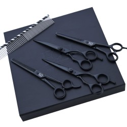 Edge Black 7.5" Pet Grooming Scissors Set