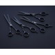 Edge Black 7.5" Pet Grooming Scissors Set