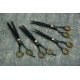 Black & Gold 8.5” Pet Grooming Scissors Set