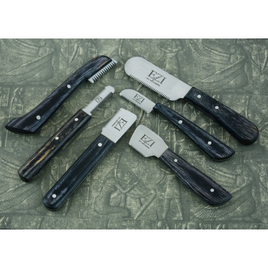 Black Stripping Knives Set for Pets Grooming