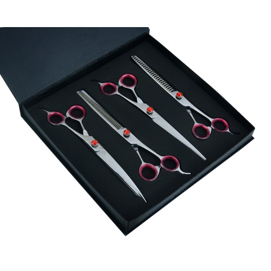 Pink Fusion 8.5” Pet Grooming Scissors Set
