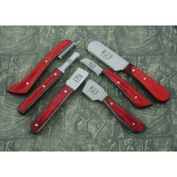 Red Stripping Knives for Pet Grooming