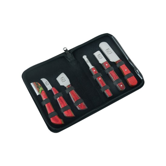 Red Stripping Knives for Pet Grooming