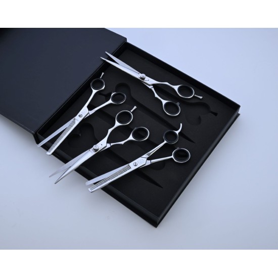 Silver Cobalt 7.5" Pet Grooming Scissors Set